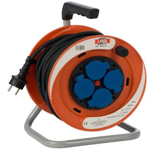 Enrouleur électrique 4 prises 25m